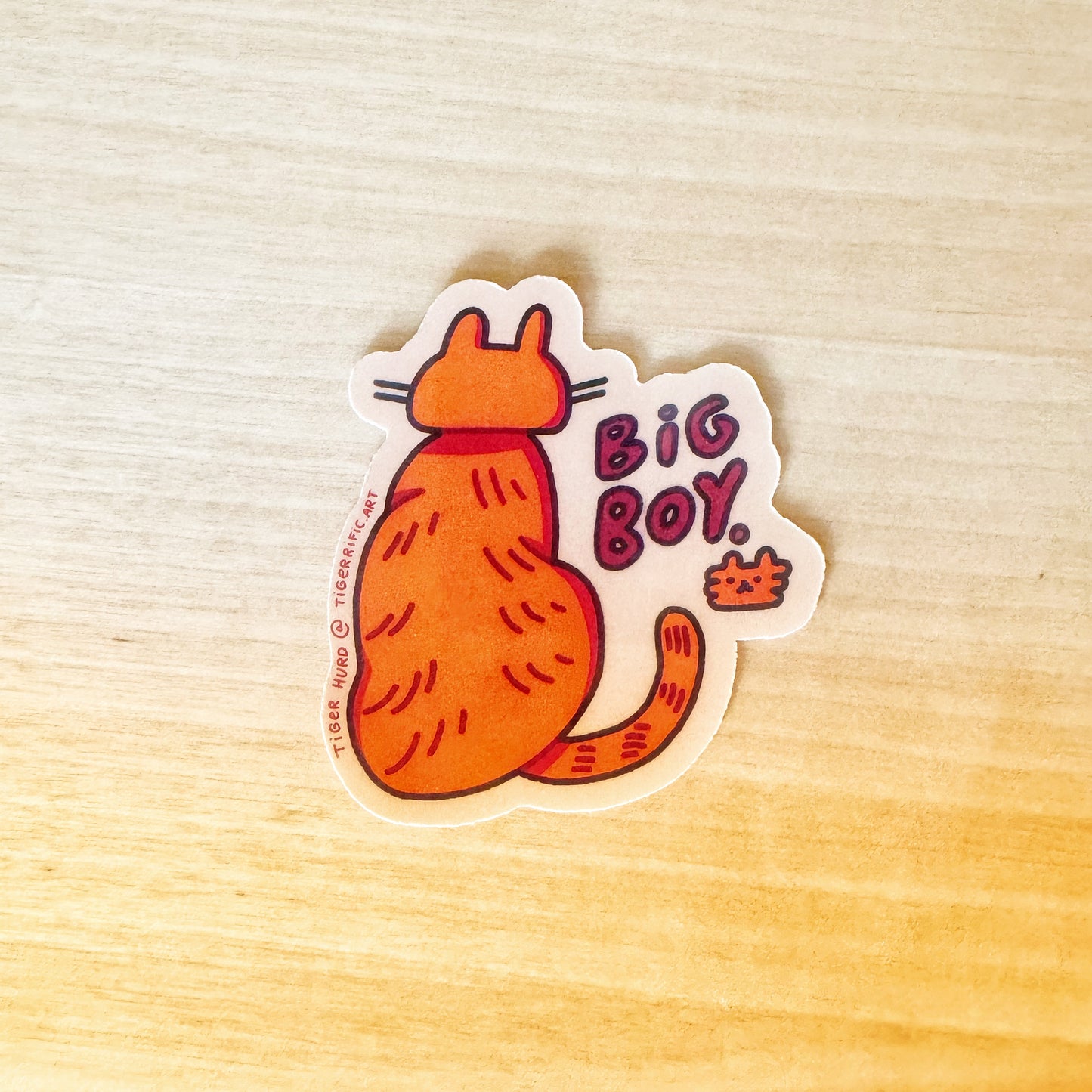 Big Boy Cat Sticker