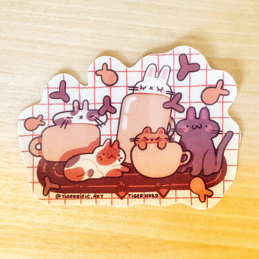 Cat Cafe Sticker