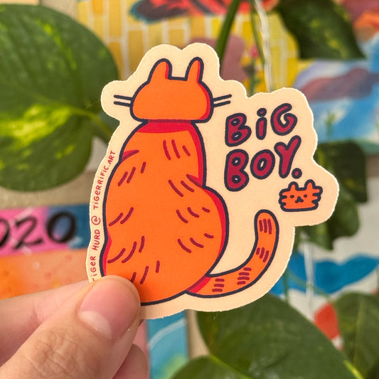 Big Boy Cat Sticker